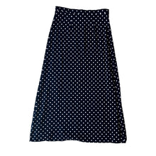 Load image into Gallery viewer, Vintage Navy Polkadot Skirt