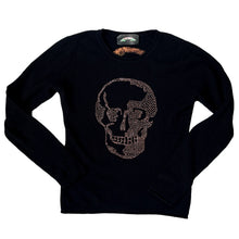 Load image into Gallery viewer, Cashmere Rhinestone Skull Sweater