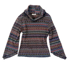 Load image into Gallery viewer, 90s Sheer Colorful Cowlneck Top