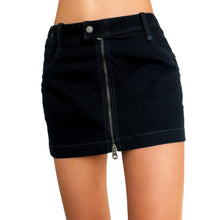 Load image into Gallery viewer, Denim Double Zip Mini Skirt