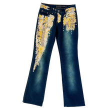 Load image into Gallery viewer, Early 2000s Gold Embellished Jeans