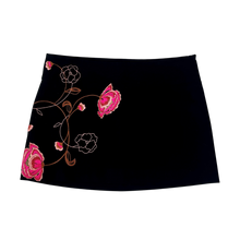 Load image into Gallery viewer, Guess Black Floral Mini Skirt