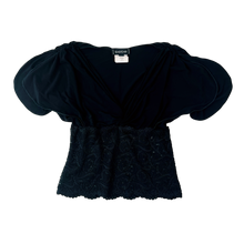 Load image into Gallery viewer, Bebe Lacy Black Top