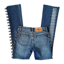Load image into Gallery viewer, Early 2000s Rhinestone Cutout Jeans