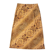 Load image into Gallery viewer, 90s Floral Leopard Midi Skirt