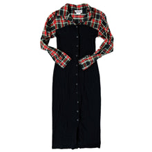 Load image into Gallery viewer, 90s Plaid Flannel Midi Dress