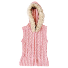Load image into Gallery viewer, Early 2000s Sleeveless Cableknit Hoodie