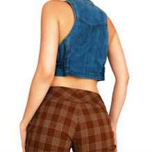 Load image into Gallery viewer, Early 2000s Cropped Denim Vest