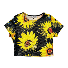 Load image into Gallery viewer, Vintage Sequin Sunflower Tee