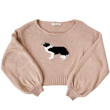 Load image into Gallery viewer, Hand Stitched Cropped Collie Sweater