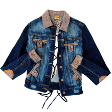 Load image into Gallery viewer, Apple Bottoms Lace Up Denim Jacket