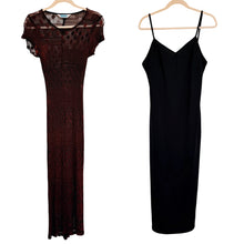 Load image into Gallery viewer, 90s Sheer Burgundy Maxi Dress