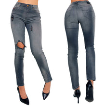 Load image into Gallery viewer, Diesel Gray Distressed Skinny Jeans