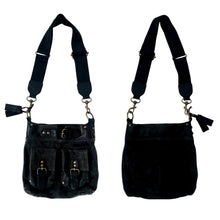 Load image into Gallery viewer, Gray Suede Leather Cargo Bag