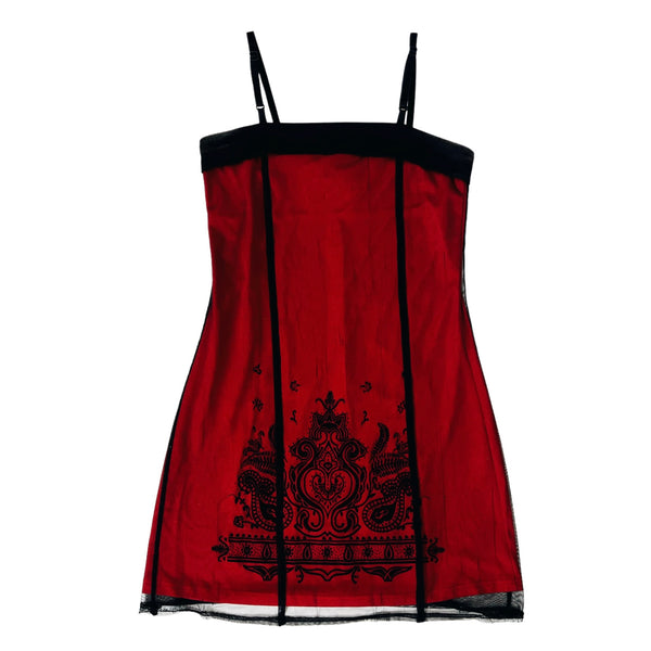 90s Red & Black Mini Dress