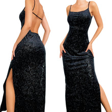 Load image into Gallery viewer, 90s Velvety Snakeskin Gown