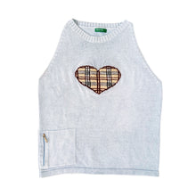 Load image into Gallery viewer, Hand Stitched Plaid Heart Top