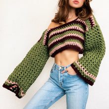 Load image into Gallery viewer, Berry Matcha Sweater by Carolannie Crochet