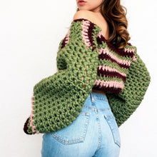Load image into Gallery viewer, Berry Matcha Sweater by Carolannie Crochet