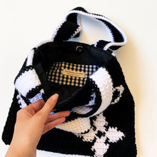 Load image into Gallery viewer, Black & White Louie Tote Bag by Carolannie Crochet