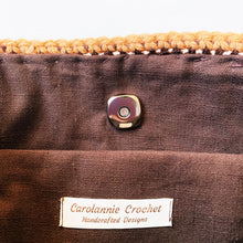 Load image into Gallery viewer, Chocolate Hearts Shoulder Bag by Carolannie Crochet