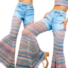 Load image into Gallery viewer, Reworked Cotton Candy Levi’s by Carolannie Crochet