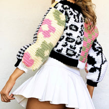 Load image into Gallery viewer, Funky Patterned Cardigan by Carolannie Crochet