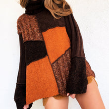 Load image into Gallery viewer, Vintage Patchwork Cowlneck Sweater
