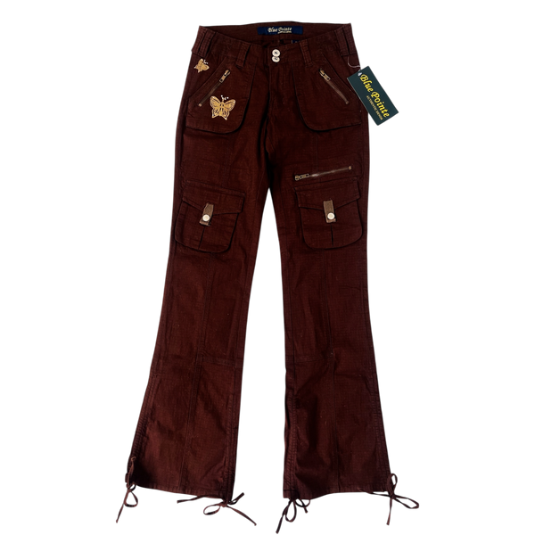 Brown Butterfly Cargo Pants