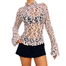 Load image into Gallery viewer, Sheer Open Knit Sweater Top
