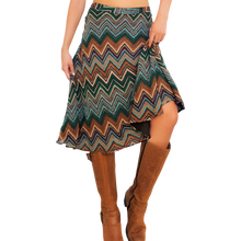 Load image into Gallery viewer, Silk Chevron Skirt
