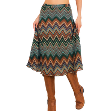 Load image into Gallery viewer, Silk Chevron Skirt
