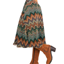 Load image into Gallery viewer, Silk Chevron Skirt
