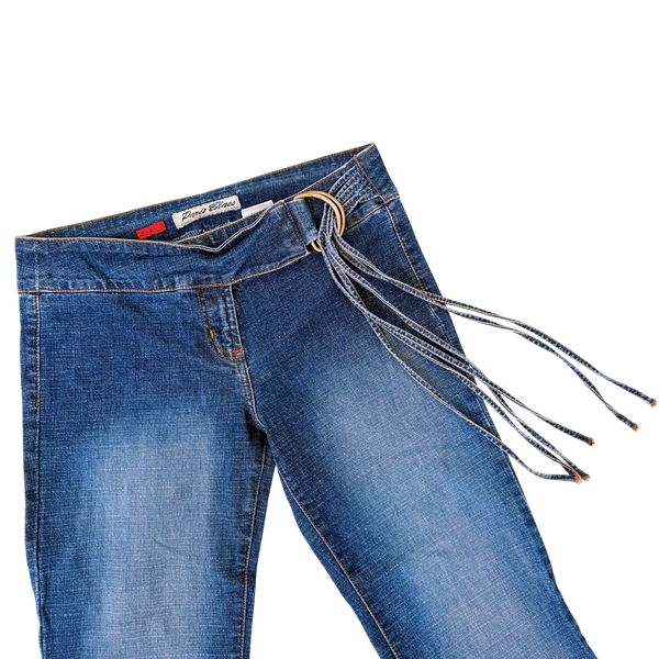 Vintage Fringe Belt Jeans