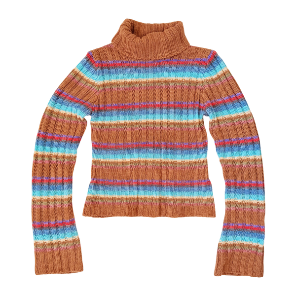 Early 2000s Chunky Striped Turtleneck