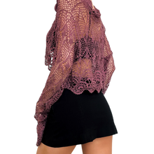Load image into Gallery viewer, Intricate Lilac Crochet Cardi
