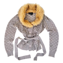 Load image into Gallery viewer, Early 2000s Furry Gray Cardi
