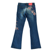 Load image into Gallery viewer, Beaded Floral Low Rise Jeans
