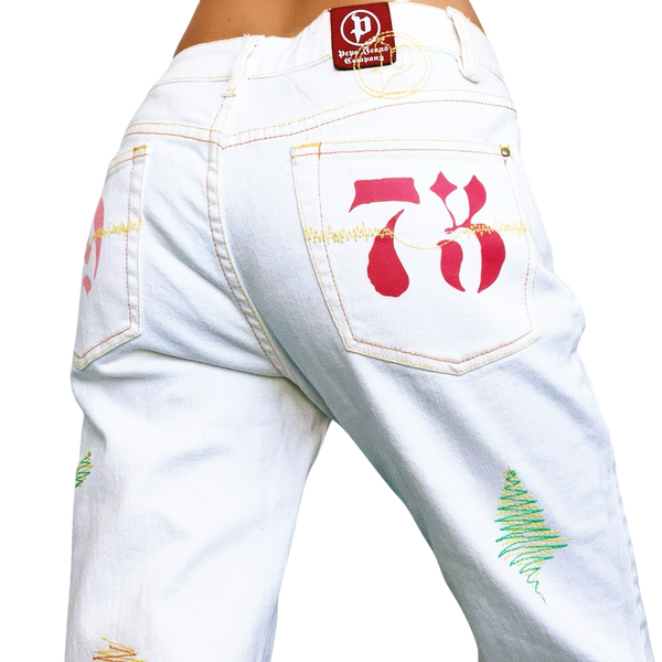 Colorful Embroidered Pepe Jeans
