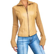 Load image into Gallery viewer, Bebe Leather &amp; Knit Cardi Jacket
