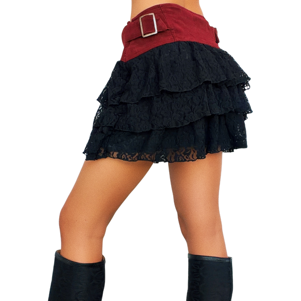 Italian Lacy Mini Skirt
