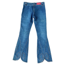 Load image into Gallery viewer, Early 2000s Beaded Sunflower Jeans
