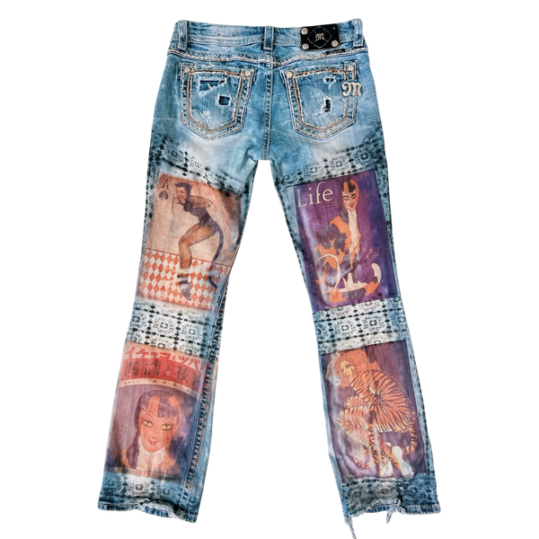 Funky Printed Miss Me Jeans