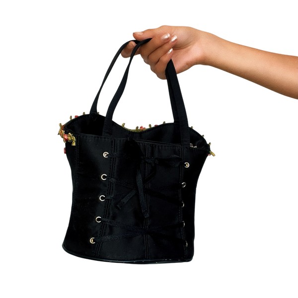 Vintage Floral Corset Purse