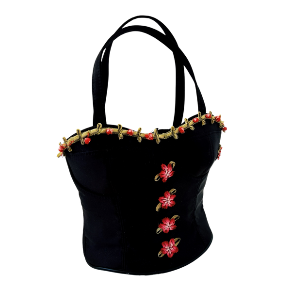 Vintage Floral Corset Purse