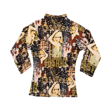 Load image into Gallery viewer, Textured Graphic Mockneck Top

