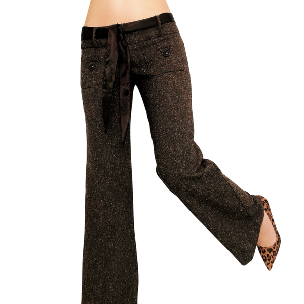 Early 2000s Brown Tweed Pants