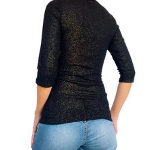 Load image into Gallery viewer, Vintage Sparkly Lace Up Top
