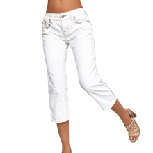 Load image into Gallery viewer, Miss Me White Denim Capris
