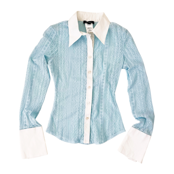 Bebe Sheer Lacy Blouse